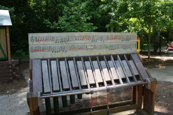 Large xylophone available at Darrell's Dream Playground in Warriors' Path State Park.
